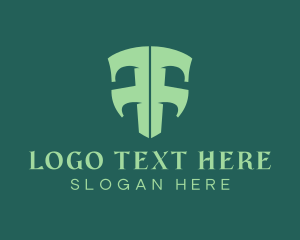 Letter GS - Modern Creative Shield Letter F logo design