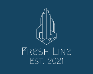 Cityscape Line Art logo design