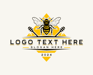 Honey - Bee Hive Honey logo design