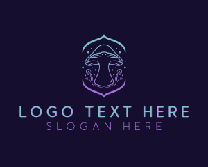 Shroom - Magical Mushroom Garden logo design