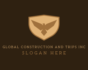 Brown - Eagle Badge Security logo design