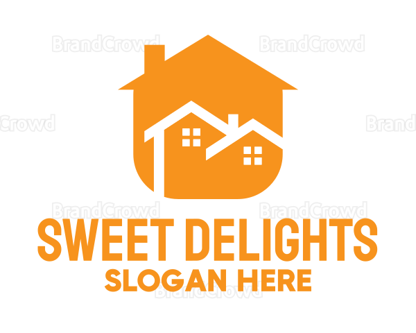 Modern Duplex Home Logo