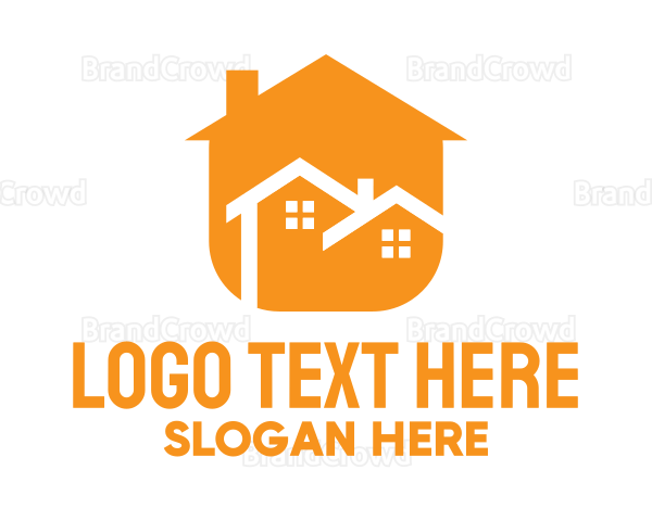 Modern Duplex Home Logo