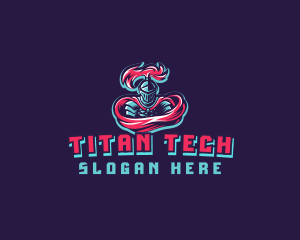 Titan - Knight Warrior Character logo design