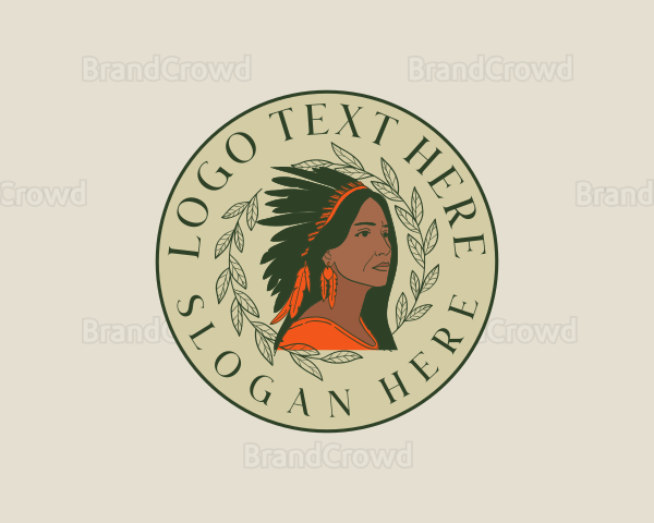 Native American Woman Logo