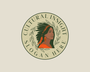 Native American Woman logo design