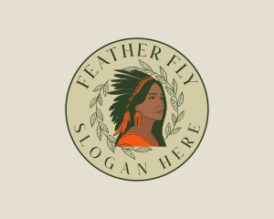 Native American Woman logo design