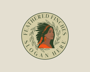 Native American Woman logo design