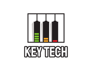Keyboard - Piano Key Music Battery logo design
