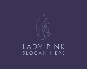 Pink Feminine Lady logo design
