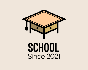 School Table Furniture logo design