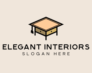 School Table Furniture logo design