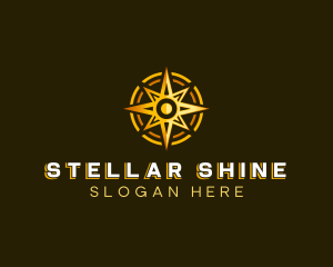 Compass Star Shine logo design