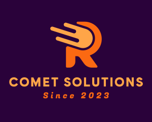 Comet - Modern Meteor Letter R logo design