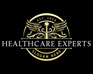 Caduceus Health Hospital logo design