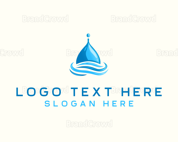 Water Flow Droplet Logo