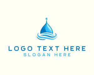 Company - Water Flow Droplet logo design