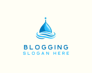 Drinking Water - Water Flow Droplet logo design