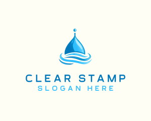 Water Flow Droplet logo design