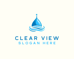 Water Flow Droplet logo design