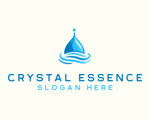 Mineral - Water Flow Droplet logo design