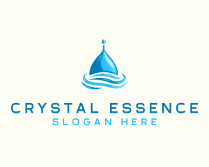 Water Flow Droplet logo design