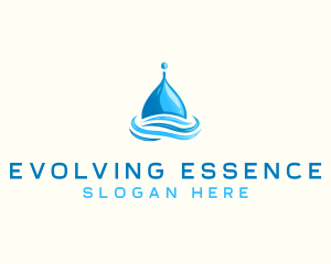 Water Flow Droplet logo design