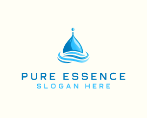 Water Flow Droplet logo design