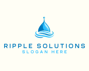 Water Flow Droplet logo design