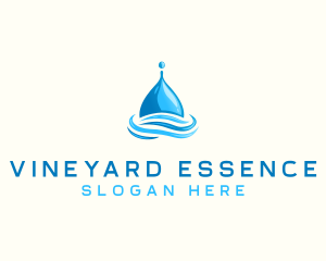 Water Flow Droplet logo design