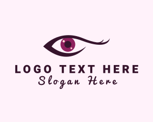 Cosmetic - Woman Eyelash Extension logo design