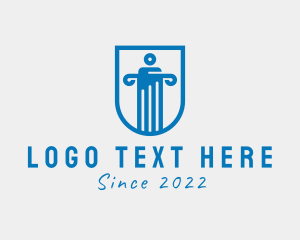 Security - Shield Pillar Protection logo design