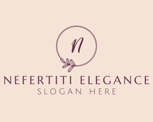 Glamorous Feminine Leaf logo design