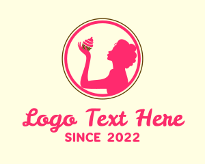 Cafe - Lady Cupcake Baker logo design