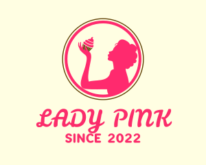 Lady Cupcake Baker logo design