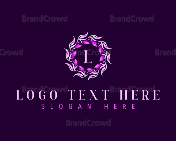 Floral Wreath Flower Logo