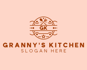 Pizza Kitchen Cutlery logo design