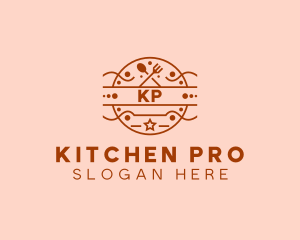 Pizza Kitchen Cutlery logo design