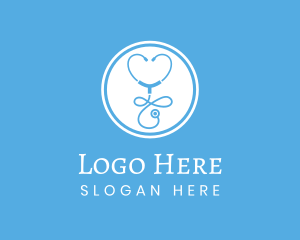 Doctor Hospital Stethoscope logo design