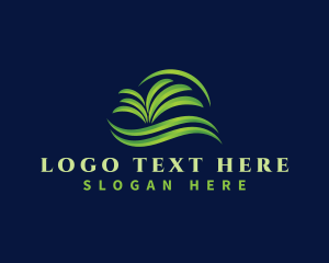 Sea - Organic Leaves Wave logo design
