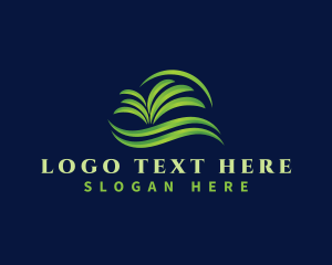 Plant - Organic Leaves Wave logo design