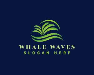 Organic Leaves Wave logo design