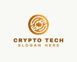 Gold Coin Cryptocurrency logo design