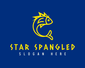 Electric Yellow Fin Fish logo design