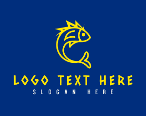 Electric Yellow Fin Fish Logo