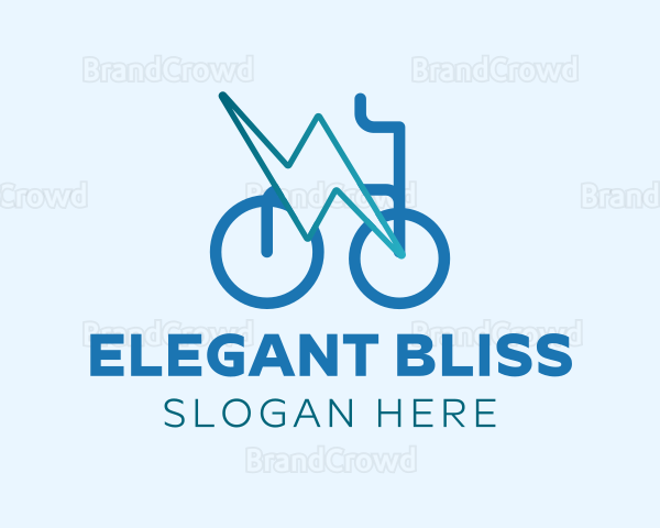 Blue Electric Bike Logo