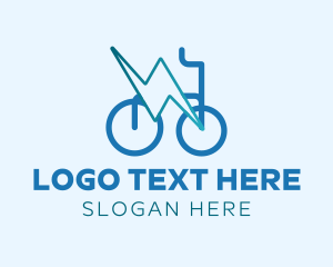 Bike - Blue Electric Bike logo design