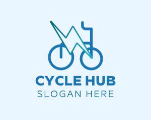 Bike - Blue Electric Bike logo design