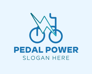 Blue Electric Bike logo design