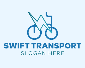 Blue Electric Bike logo design